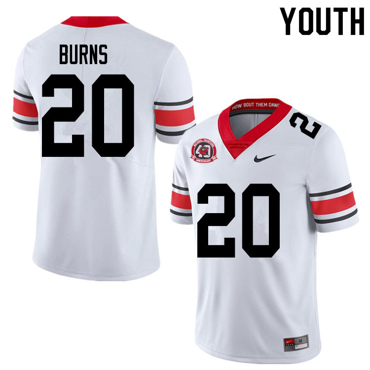 2020 Youth #20 Major Burns Georgia Bulldogs 1980 National Champions 40th Anniversary College Footbal - Click Image to Close